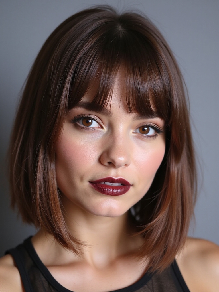 bobs with bangs elegance