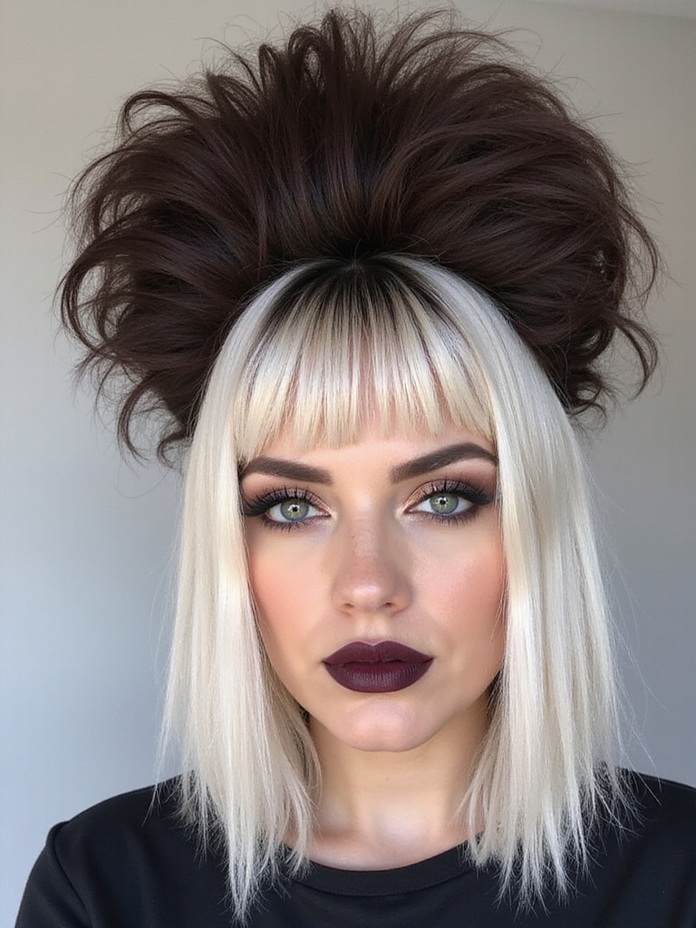 bold colorful statement hairstyle