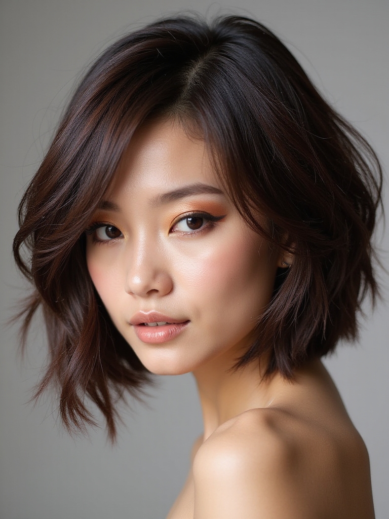 chic angled bob hairstyle