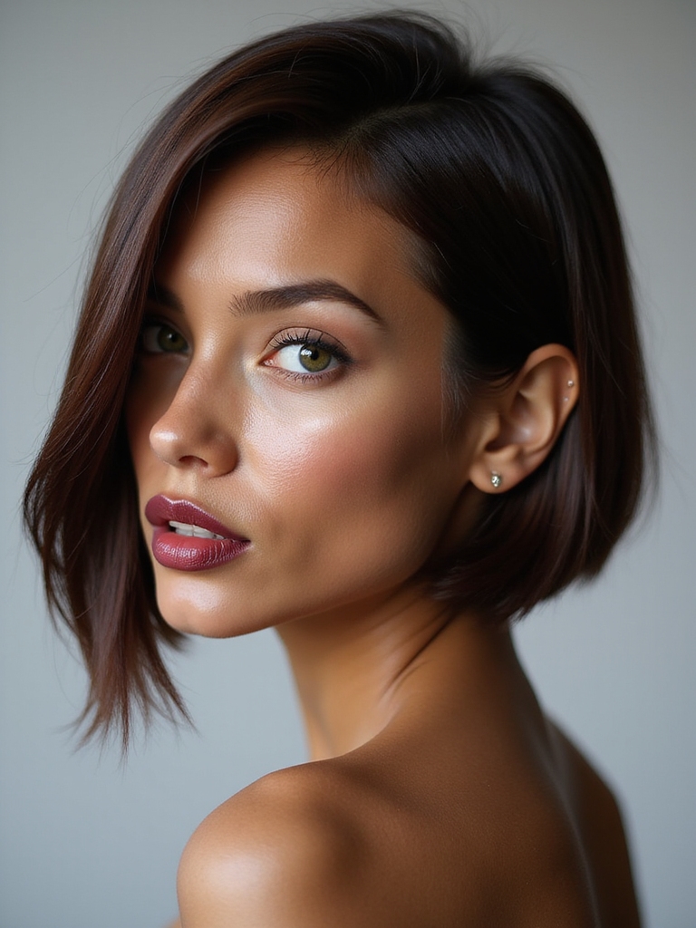 chic edgy bob hairstyle