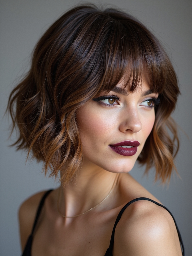 chin length bob with highlights