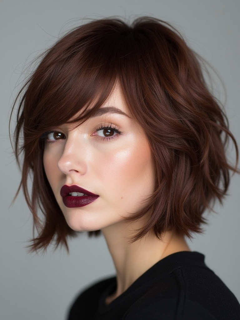 choppy jawline bob confidence