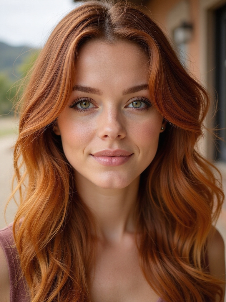 copper hair for autumn