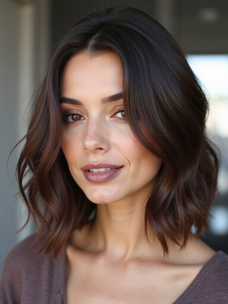 dynamic layered bob hairstyle