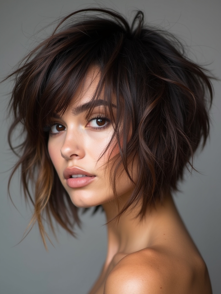 effortless edgy messy bob