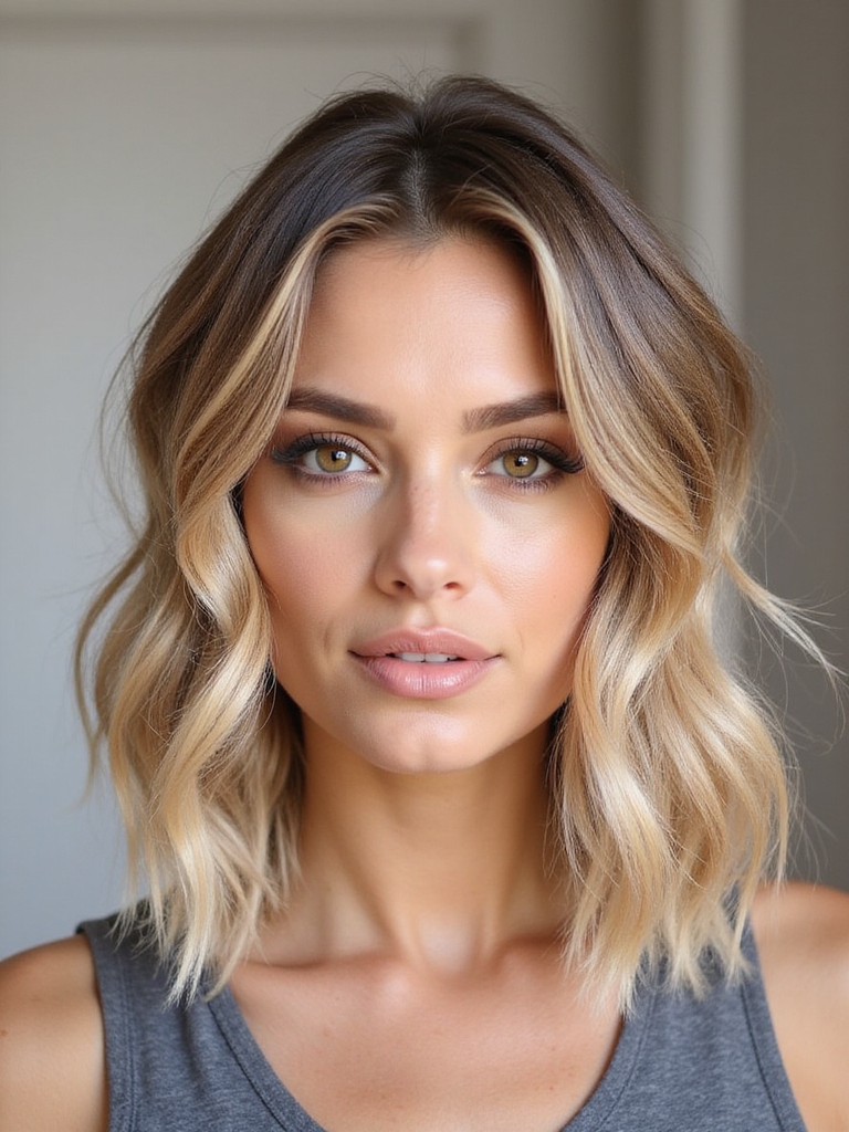effortless romantic wavy bob