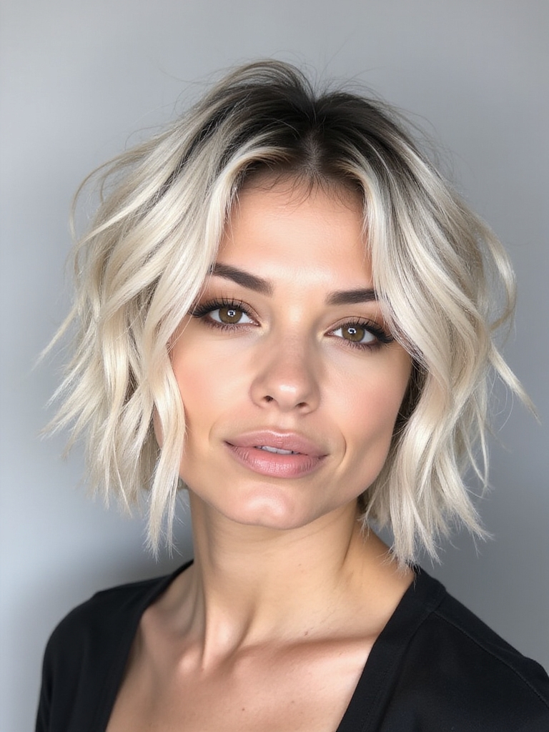 effortlessly chic textured bob