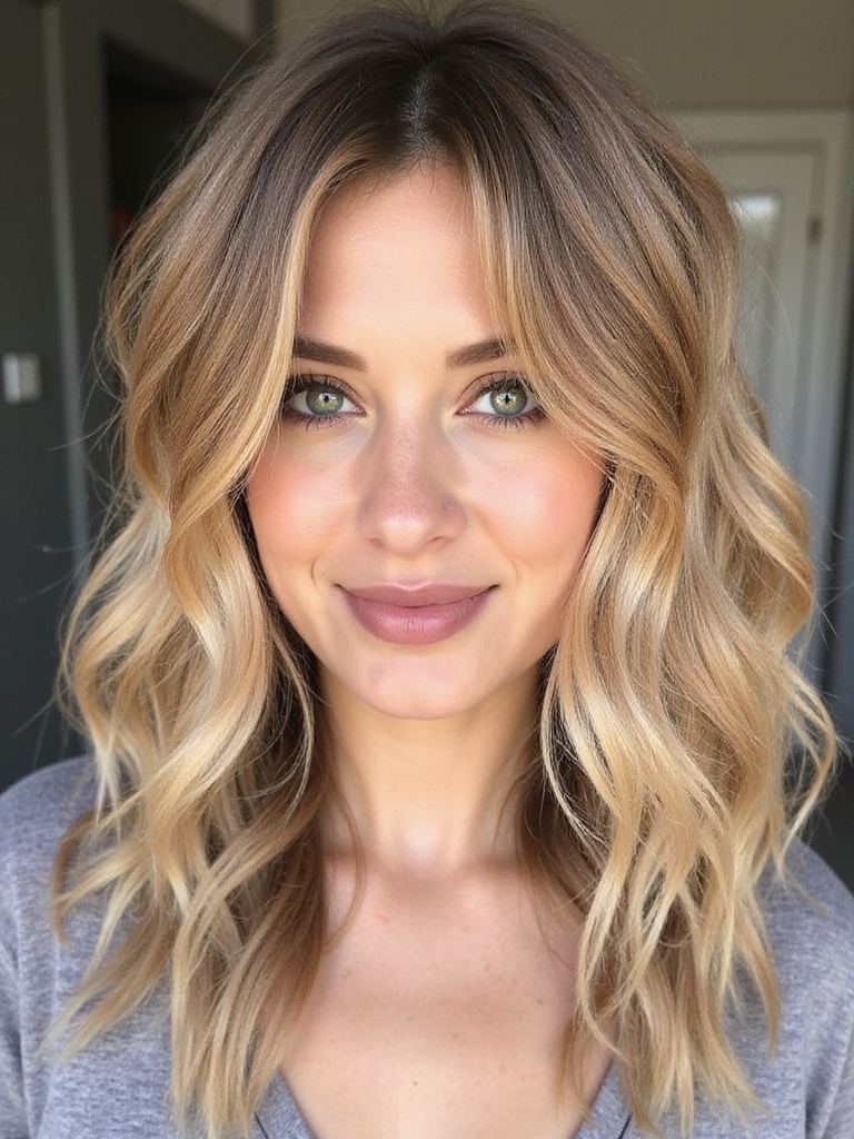 elegant side swept butterfly bangs
