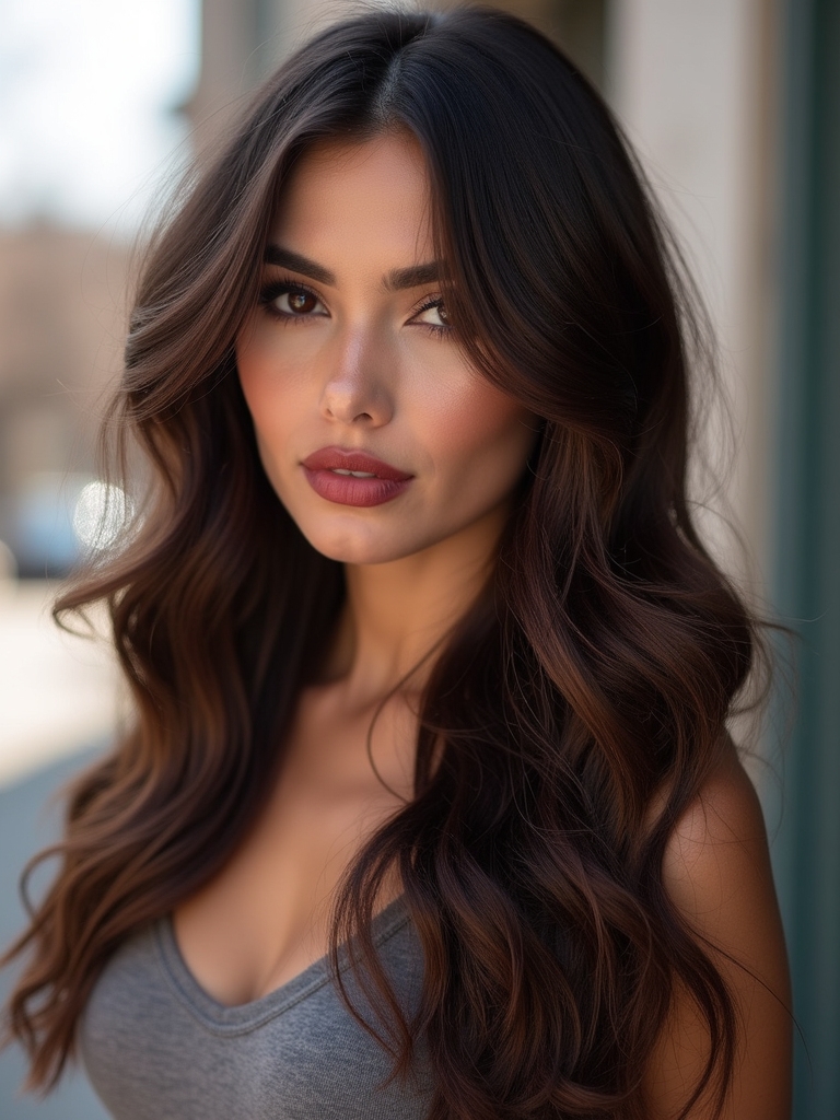 healthy vibrant espresso hair