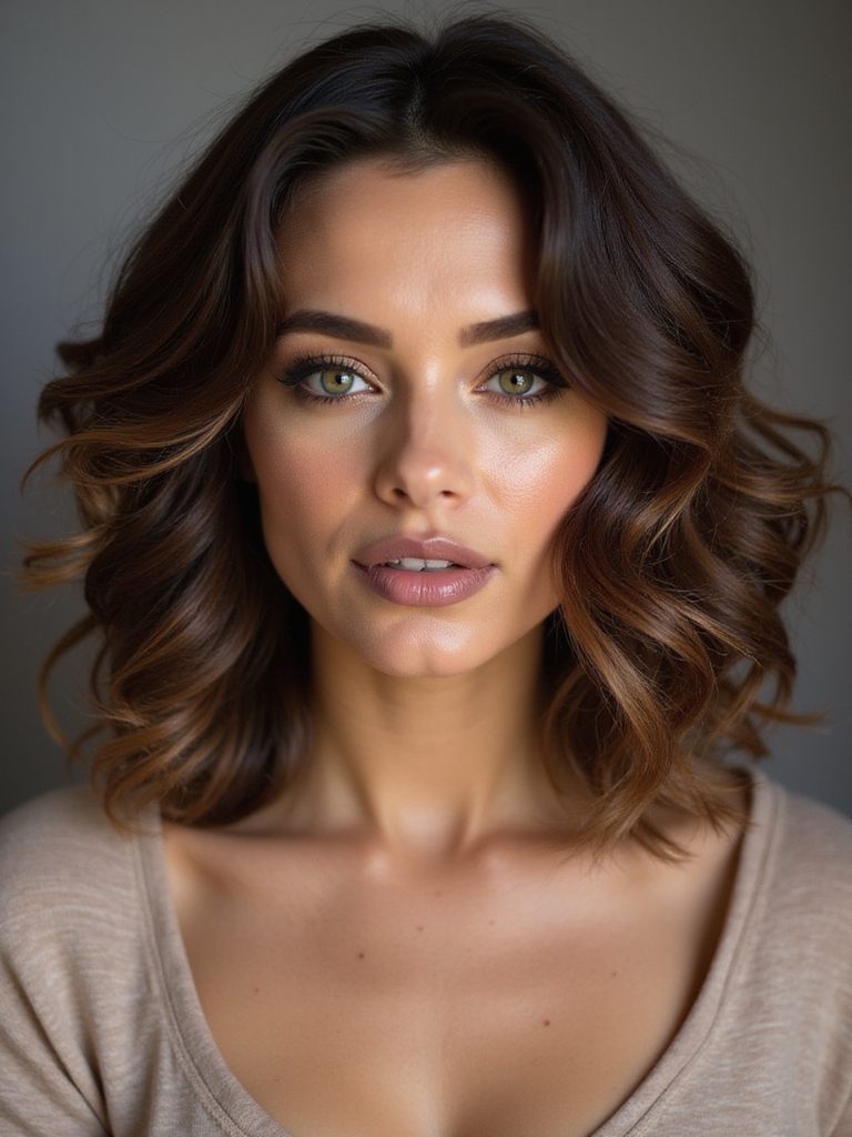 natural curls side part
