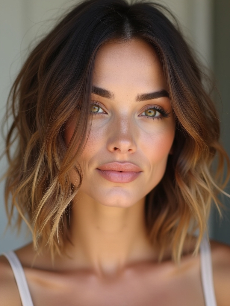 natural wavy bob styling