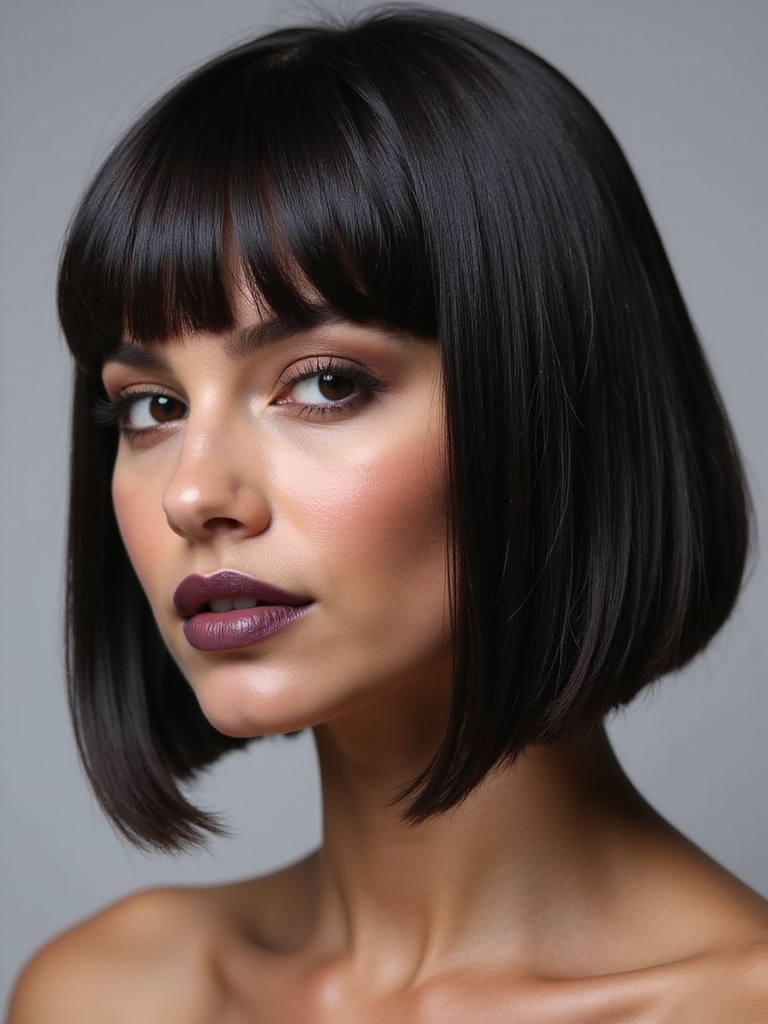 sleek bob confident style