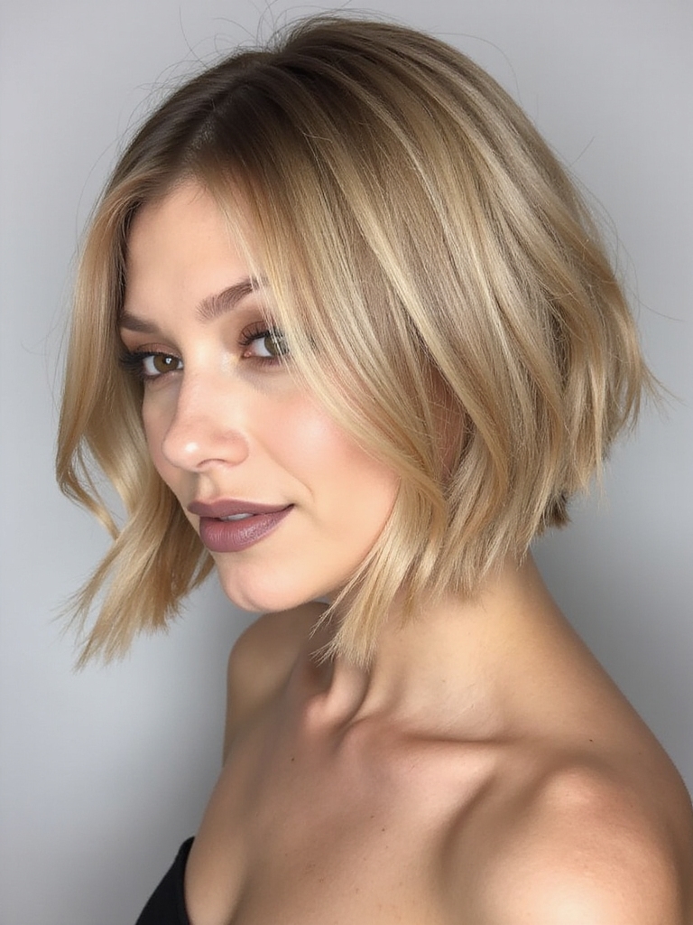 sleek bob for fine hair