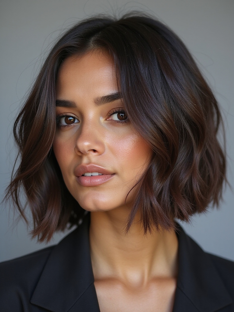 sleek polished bob hairstyle