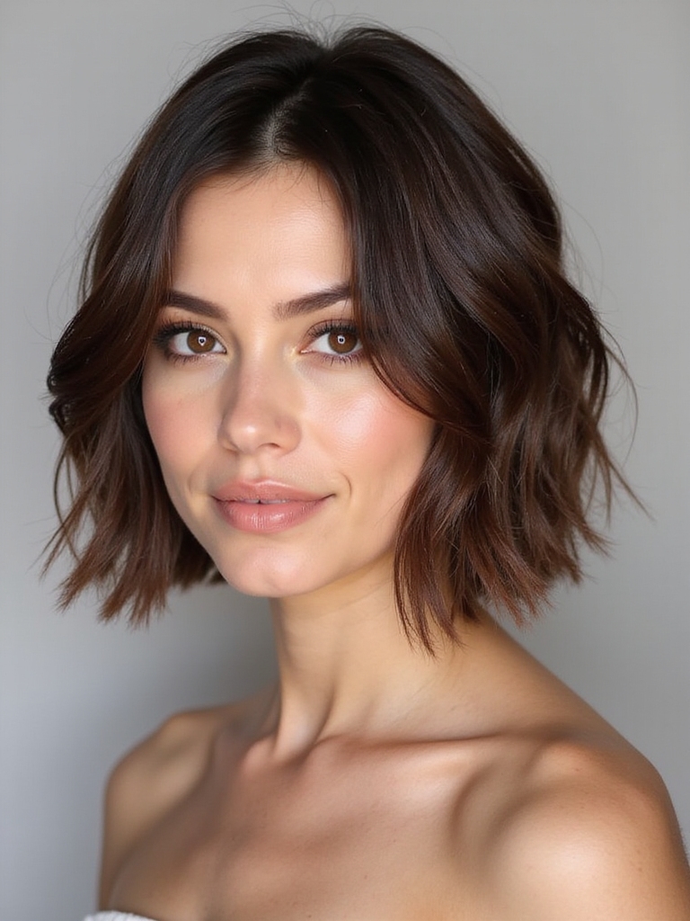 stylish short wavy bob