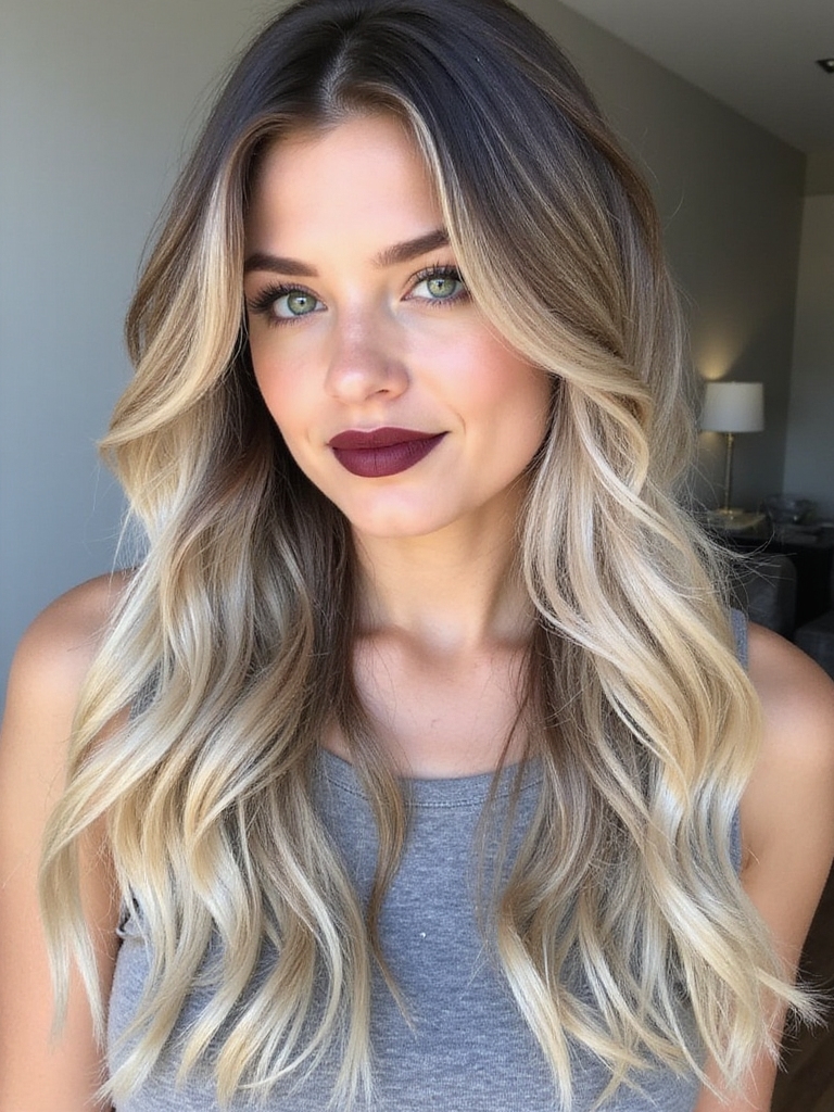 transformative ash blonde balayage