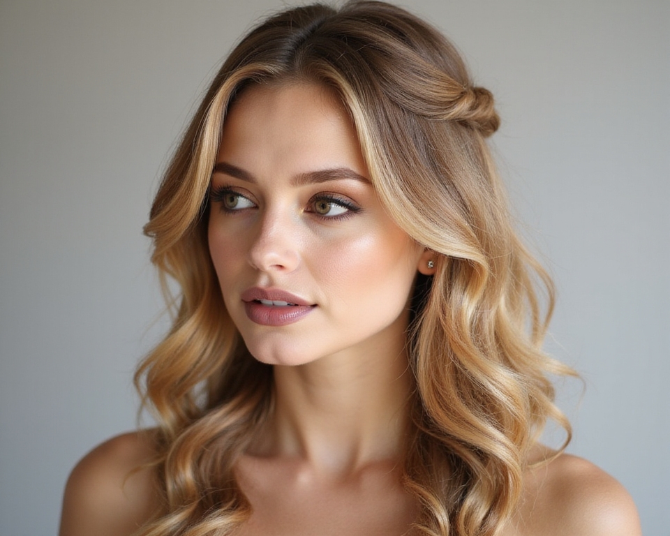 versatile half up curls