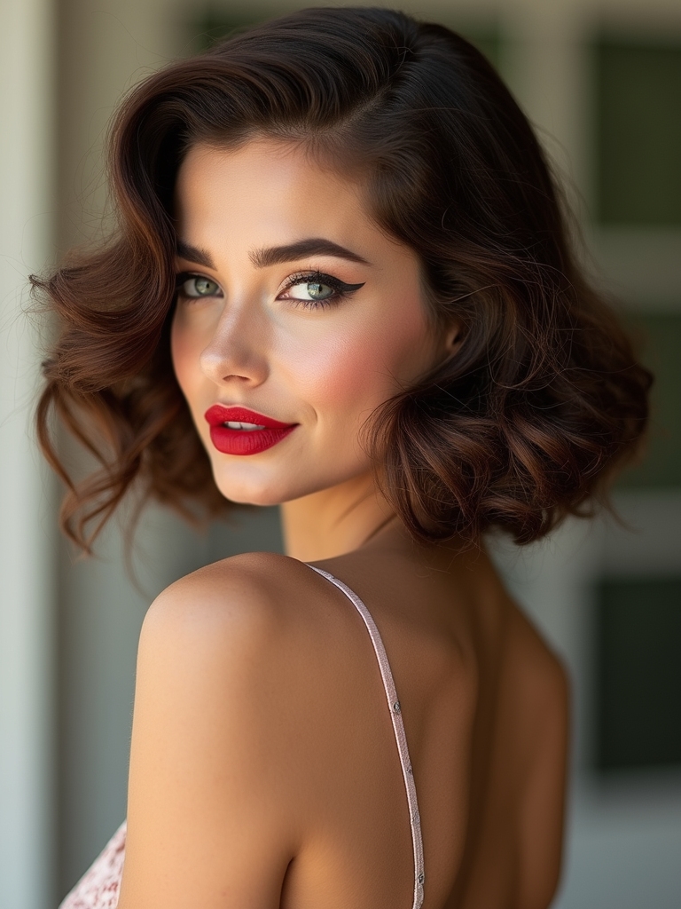 vintage chic waves hairstyle