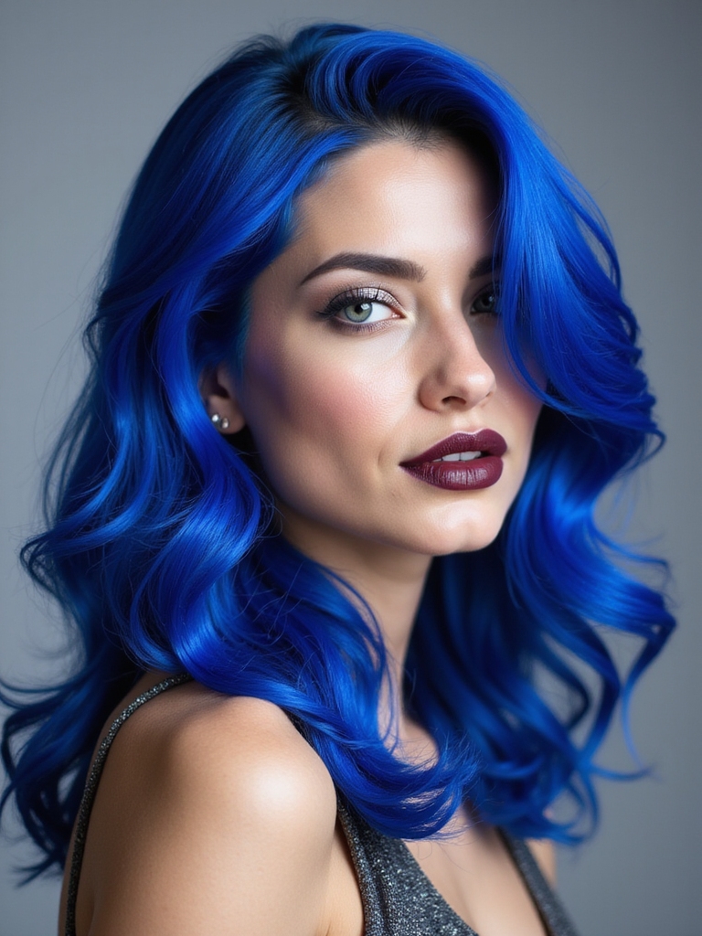 bold blue hair statements