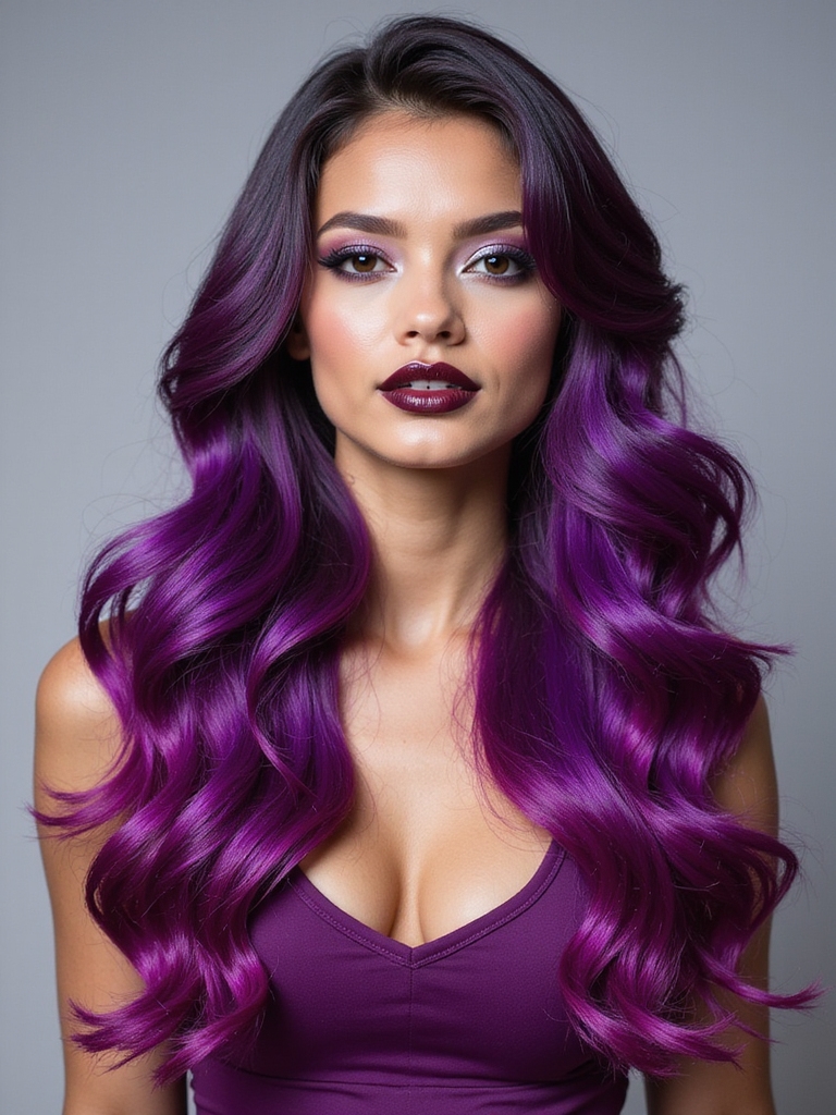 bold hair vibrant expression