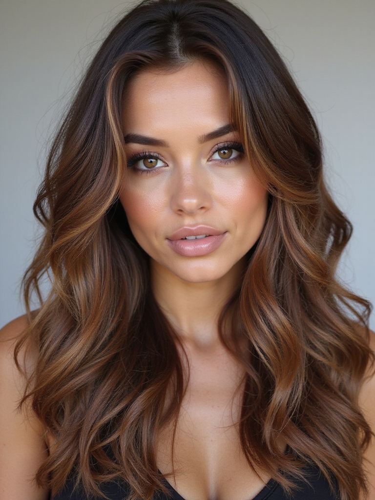 cacao caramel hair highlights
