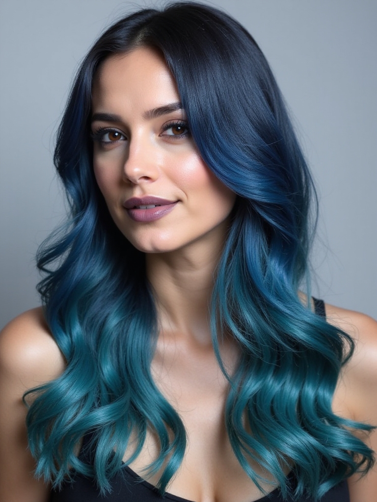 captivating dark blue hairstyles