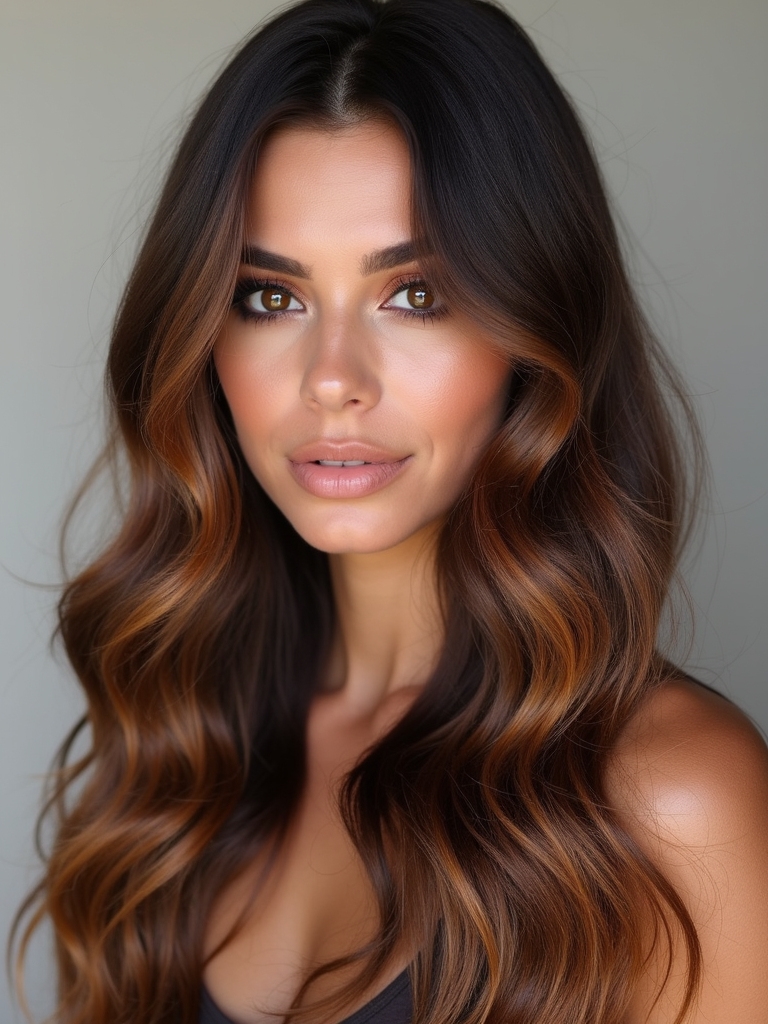 caramel highlights for warmth
