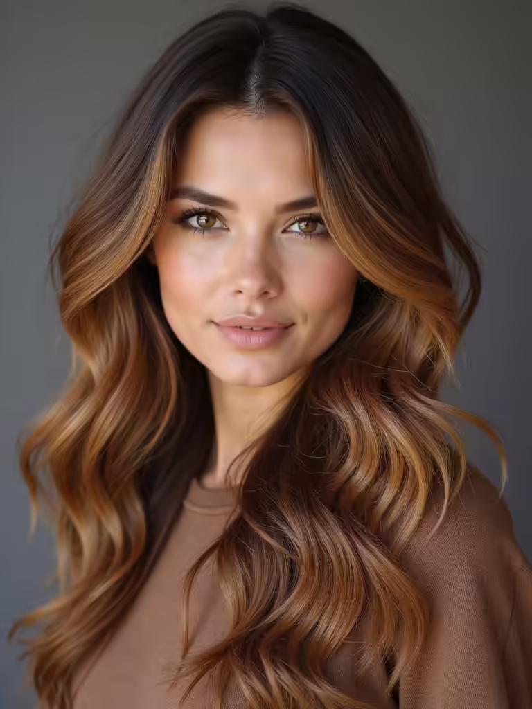 caramel swirl autumn hair