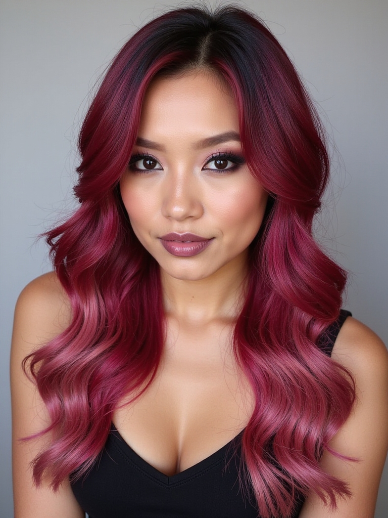 celebrity raspberry hair transformations