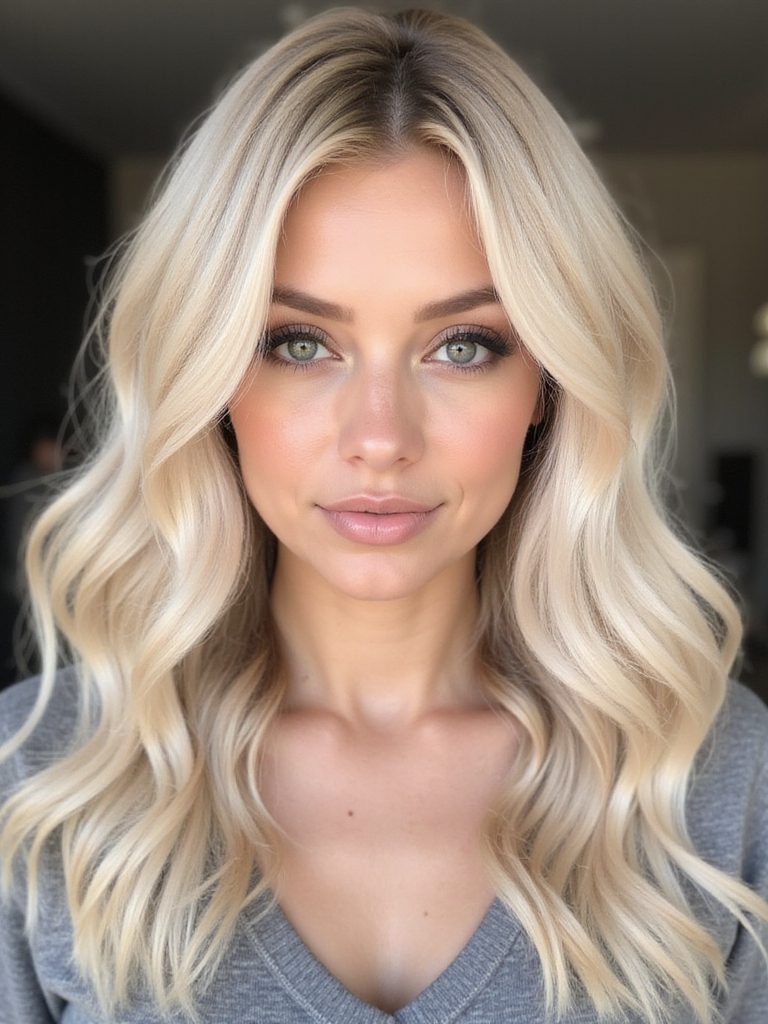 champagne blonde s joyful radiance