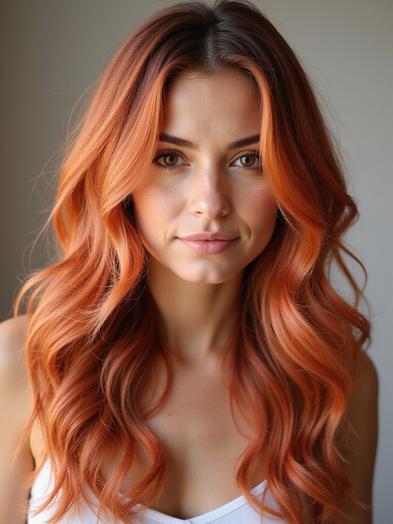 cinnamon hued flowing curls
