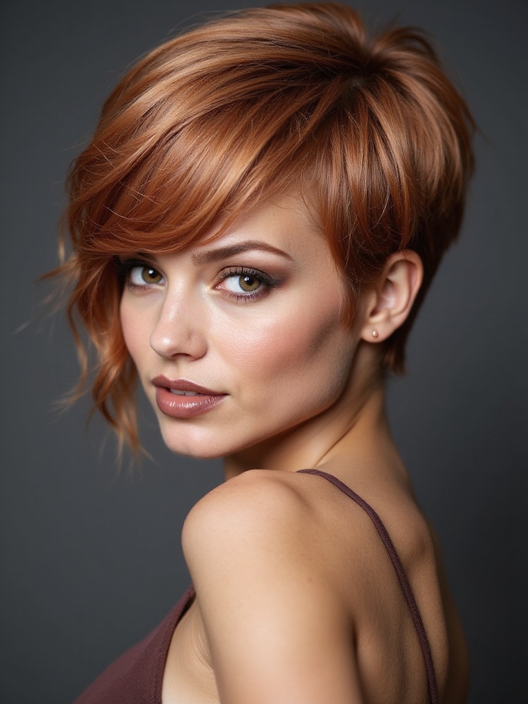 copper and auburn elegance