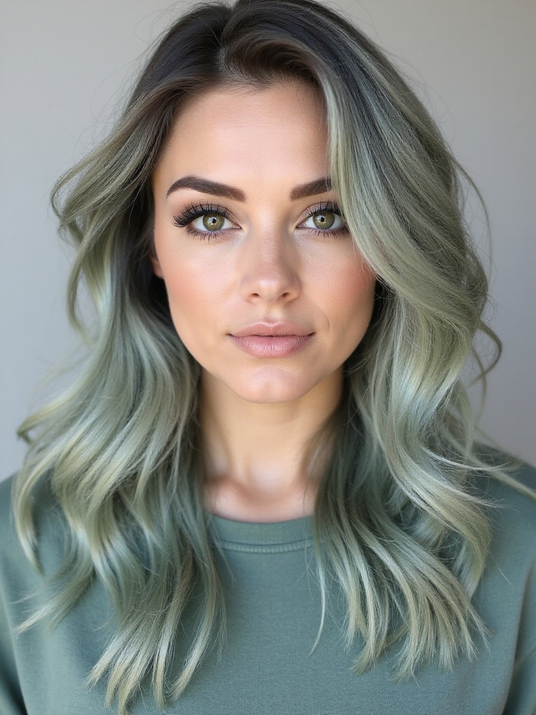 earthy tranquil hair color