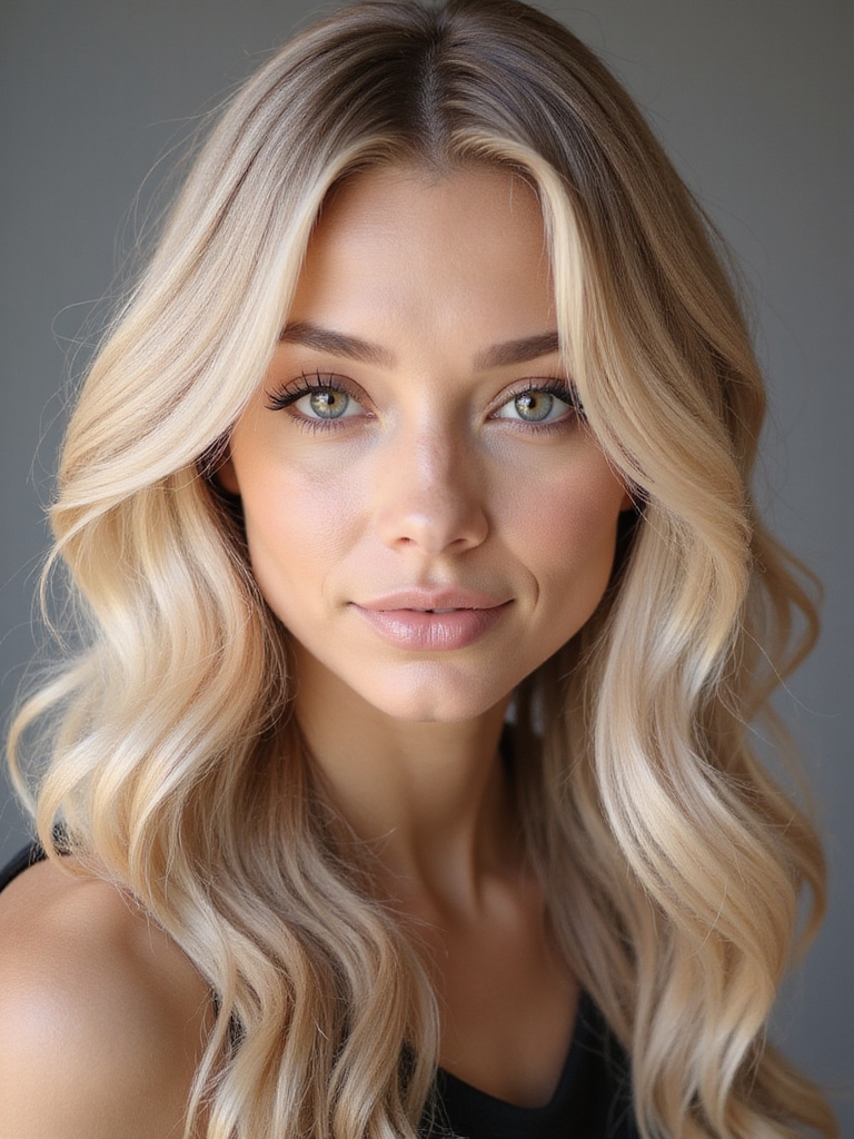 effervescent champagne blonde charm