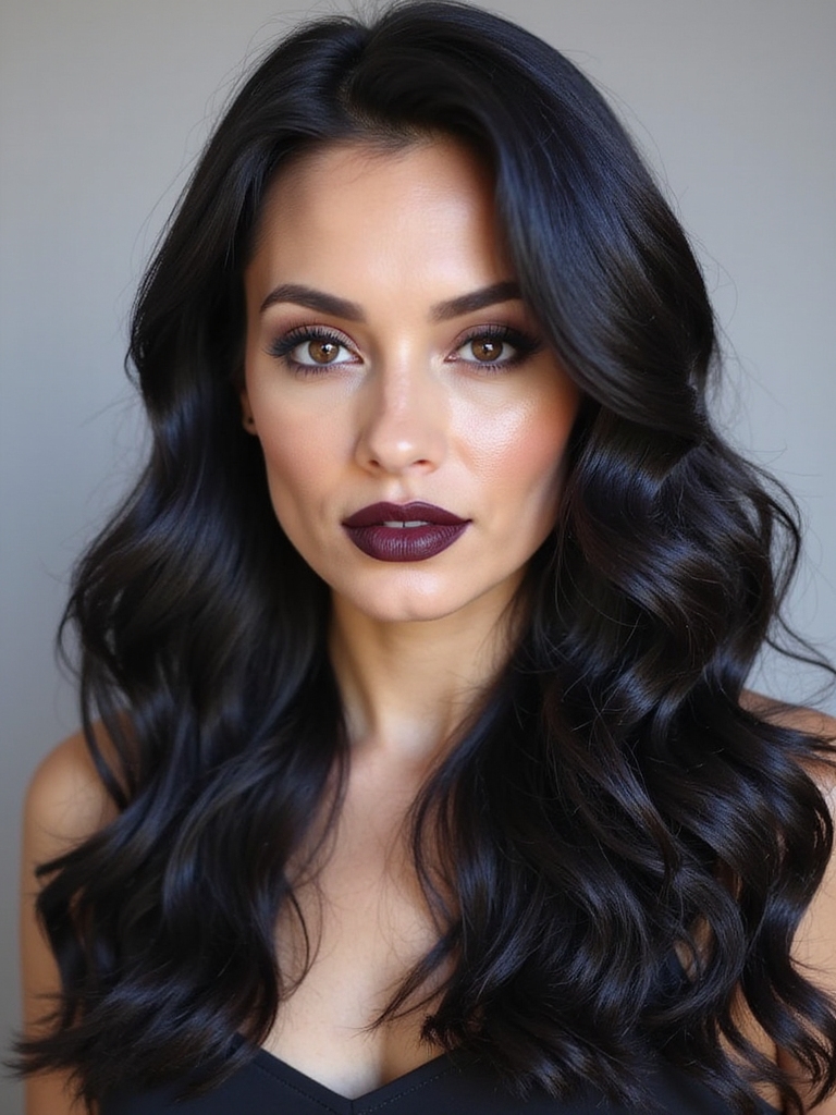 elegance in black balayage