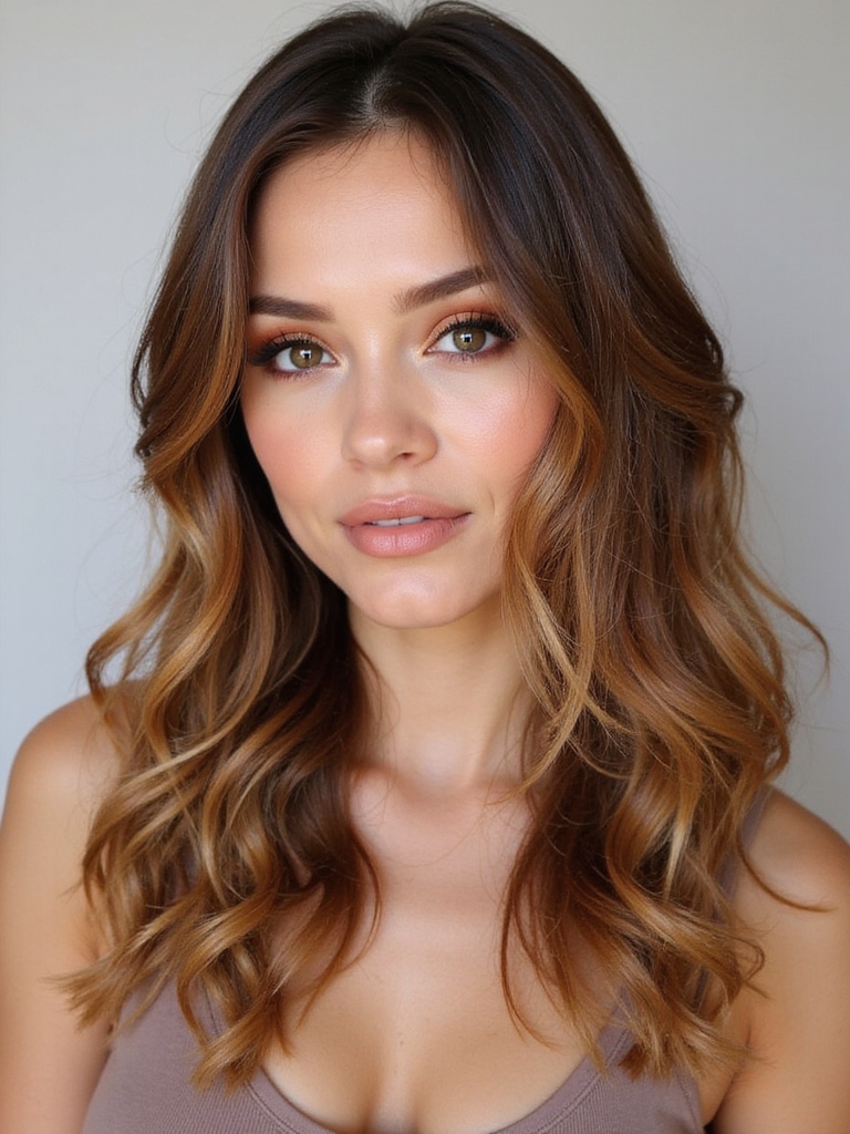 elegant caramel hair highlights