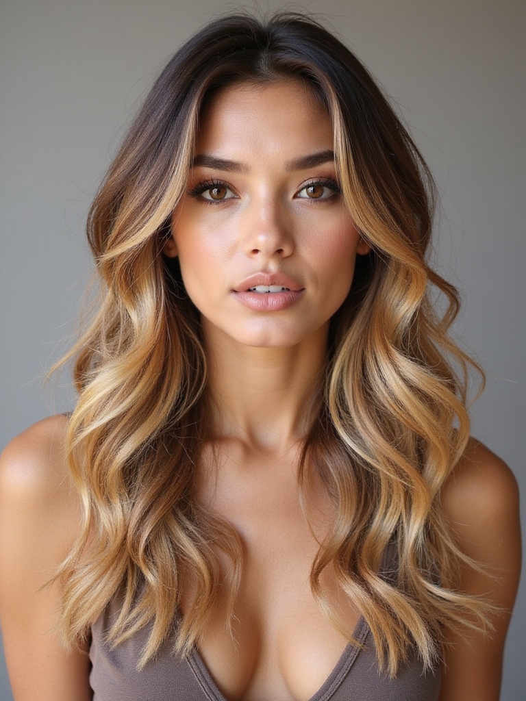 elegant face framing highlights transformation