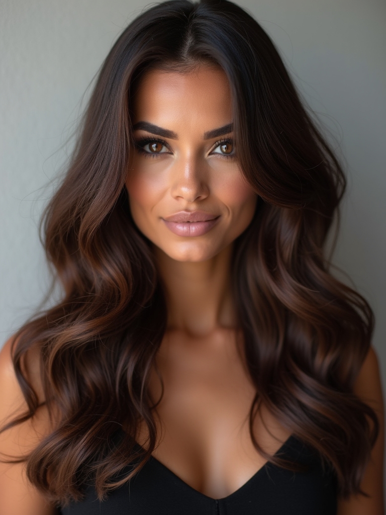 espresso brown hair elegance