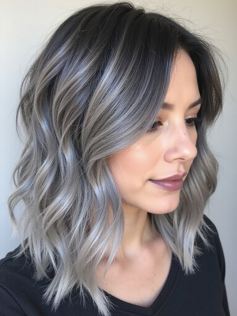 ethereal frosted gray elegance