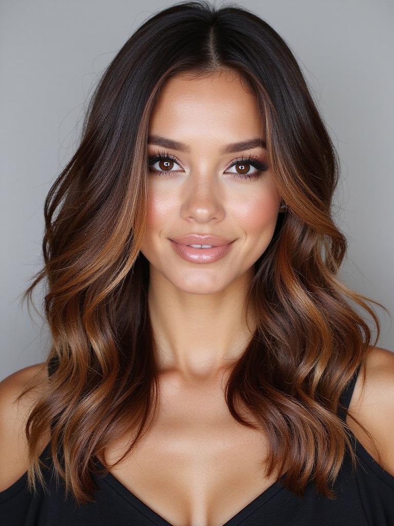 exquisite dark hair elegance
