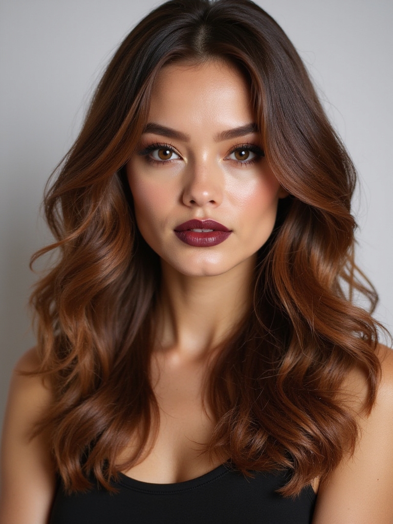 glossy toffee hair color