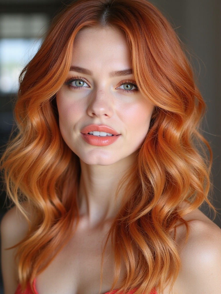golden red shimmering highlights