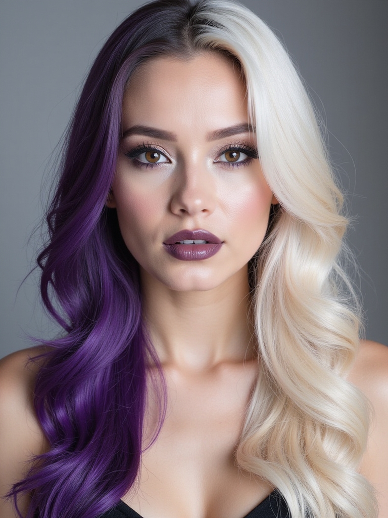 half and half hair statement style