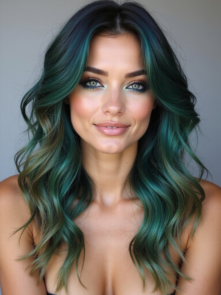 iridescent hair color blends