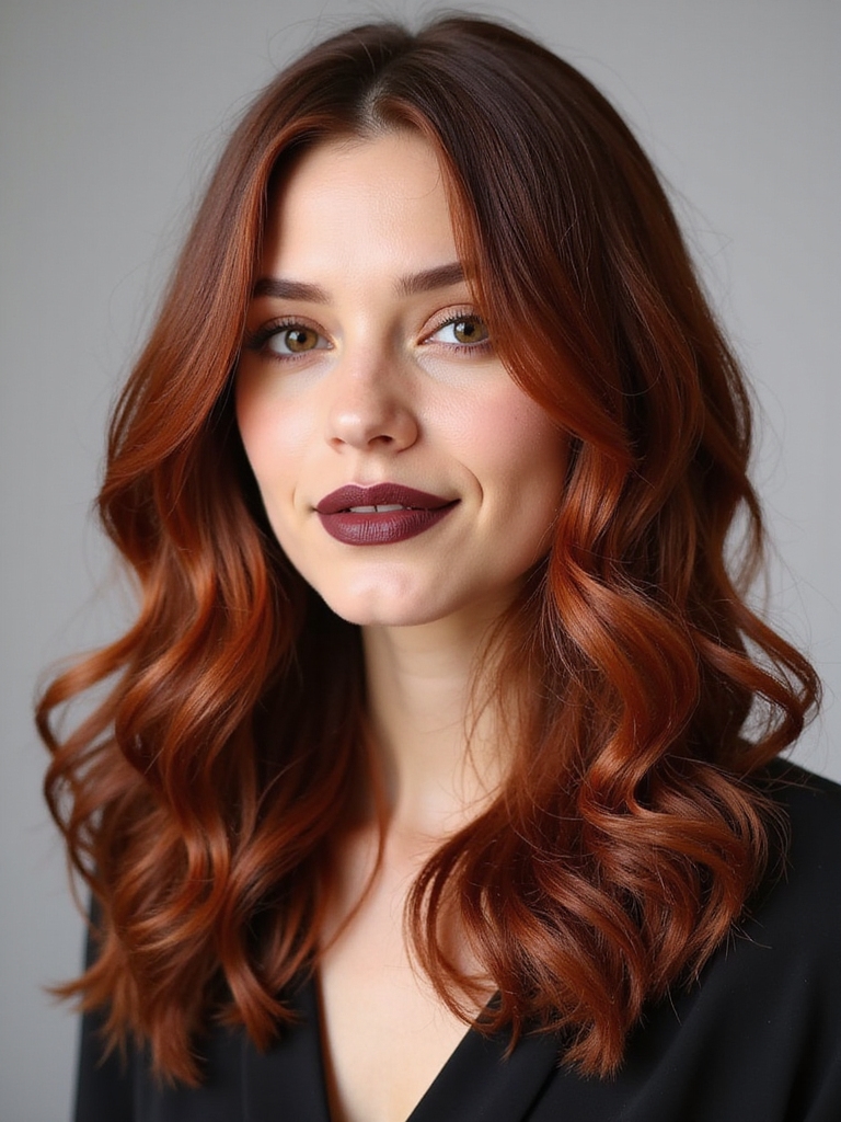 luminous caramel copper highlights