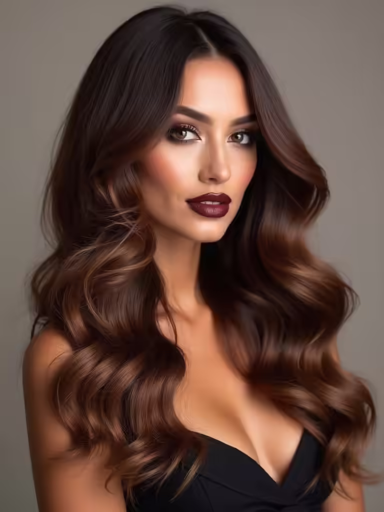 luminous cocoa cascading elegance