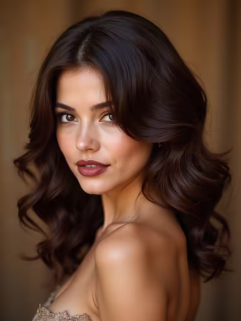 luxurious glossy chocolate hue