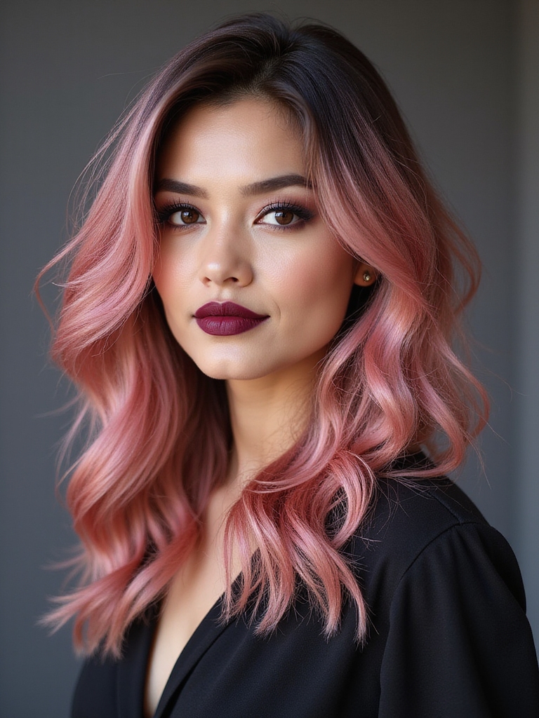 luxurious metallic rose gold