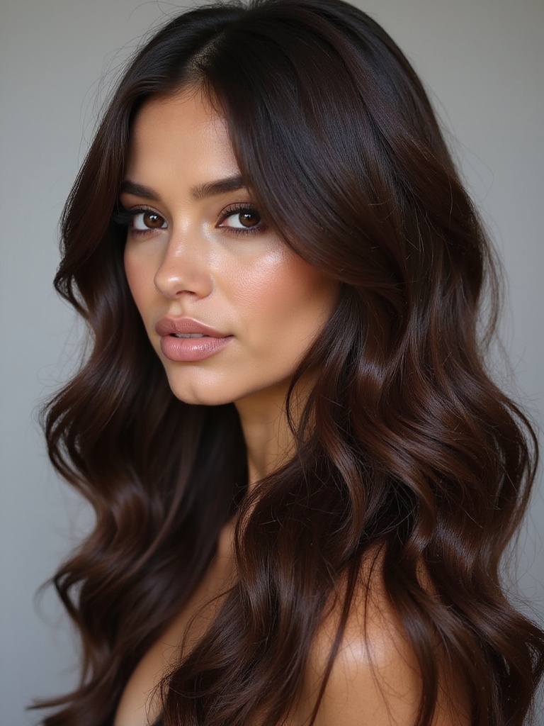 luxurious warm brown hue