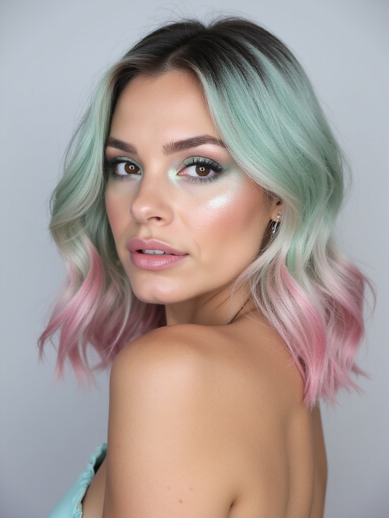 mint green hair versatility